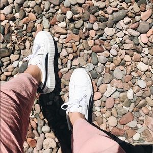 PUMA FENTY BY RIHANNA RIRI WHITE CREEPER SNEAKERS